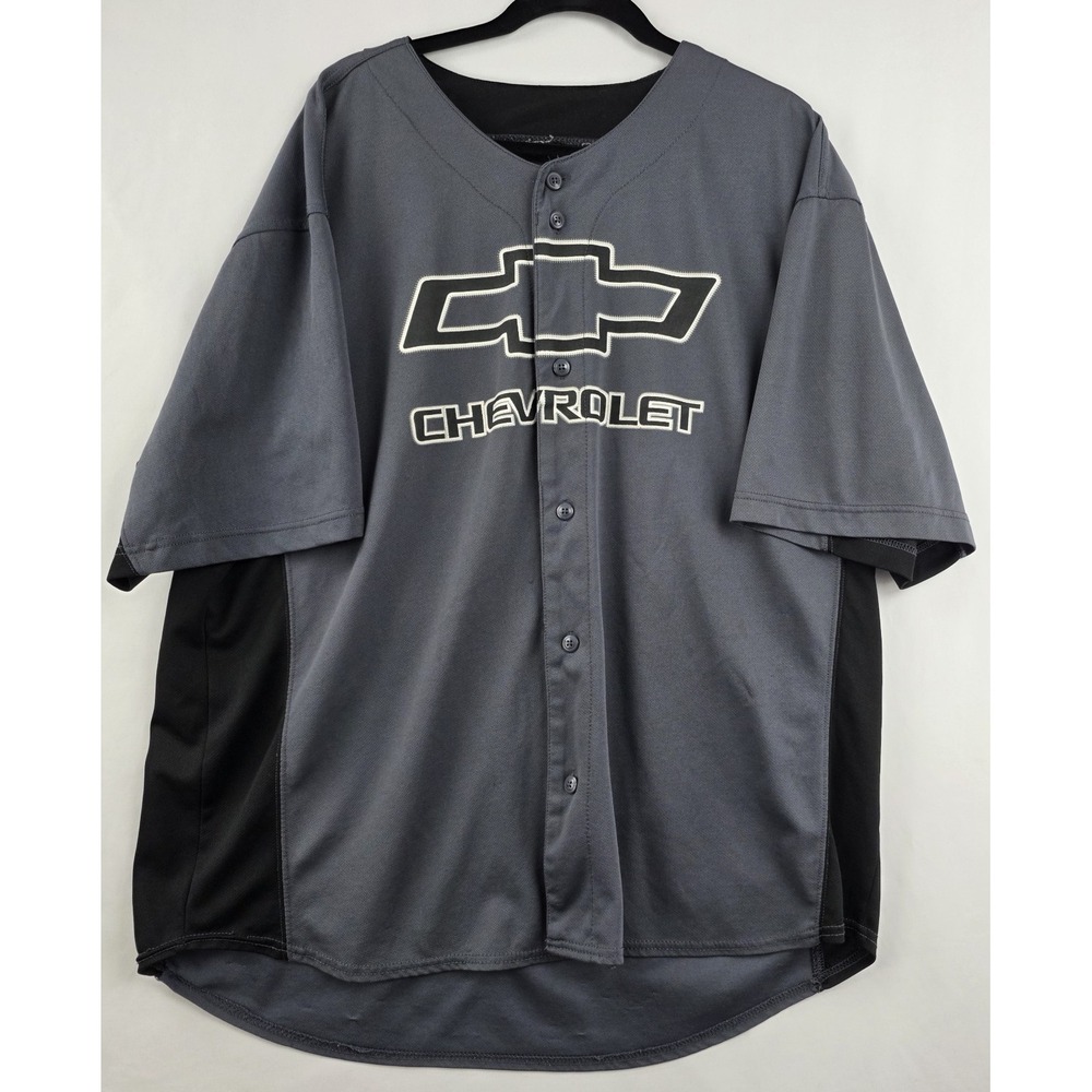 Chevrolet Baseball Jersey Mens 2XL Gray Chevy Strong #11 Graphic Shirt